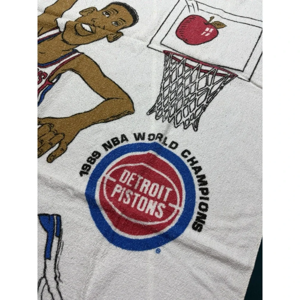 Vintage Detroit Pistons Dennis The Worm Rodman Beach Towel 1989 NBA Champions